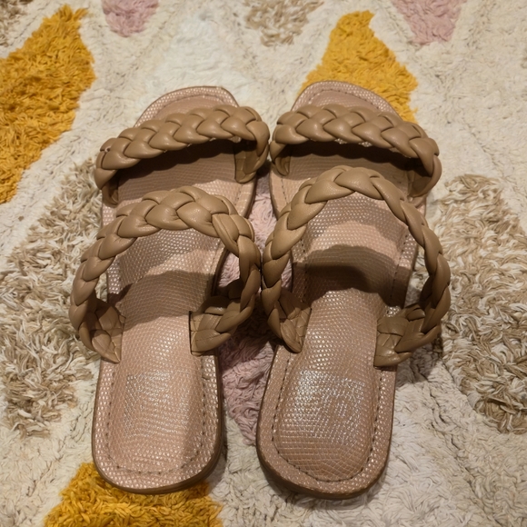 DV Dolce Vita Jocee Double Band Strap Braided Sandal 8 Lightweight Travel Beach - Picture 11 of 15